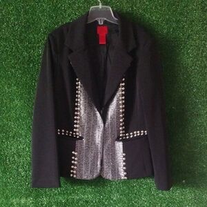 Elegant Black and Silver Women's Jacket